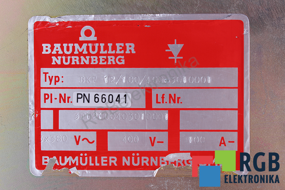 bkf12-100-400-3010001 BAUMULLER repair