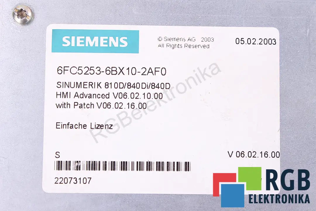 6fc5210-0df20-0aa0-version-b SIEMENS repair