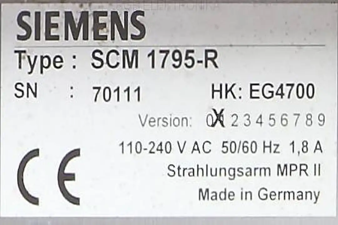 service scm-1795-r SIEMENS