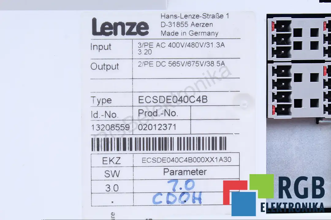 ecsde040c4b LENZE repair