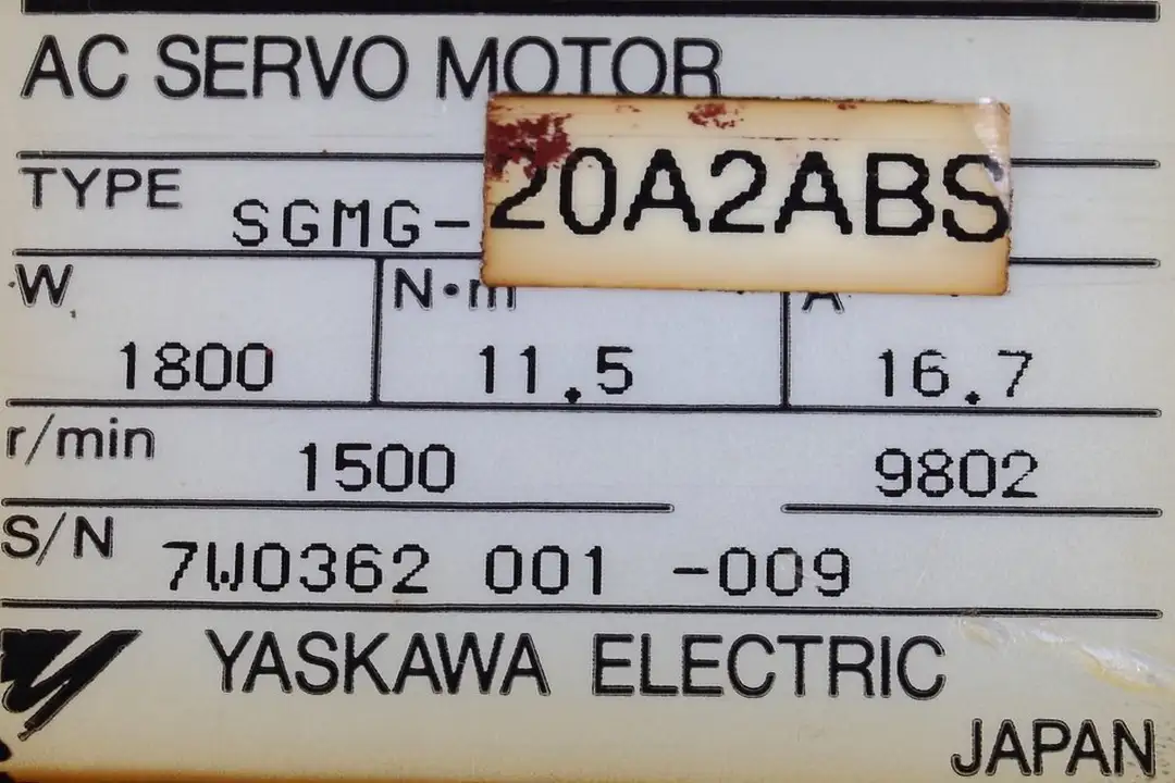 sgmg-20a2abs YASKAWA repair