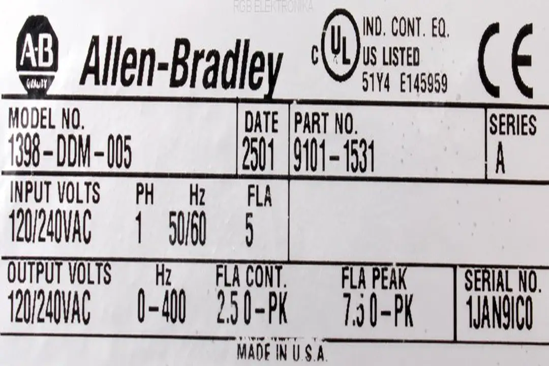 1398-ddm-005 ALLEN BRADLEY repair