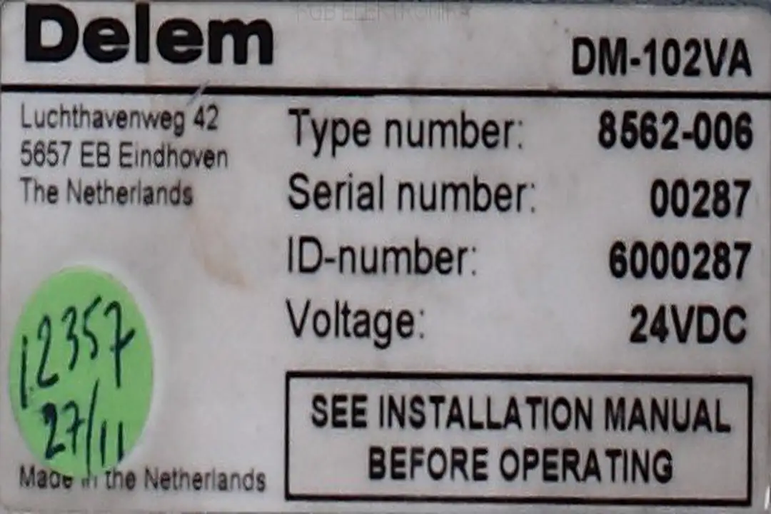 dm-102va-8562-006 DELEM repair