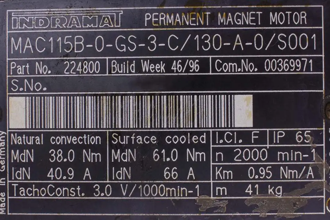 MAC115B-0-GS-3-C/130-A-0/S001 INDRAMAT