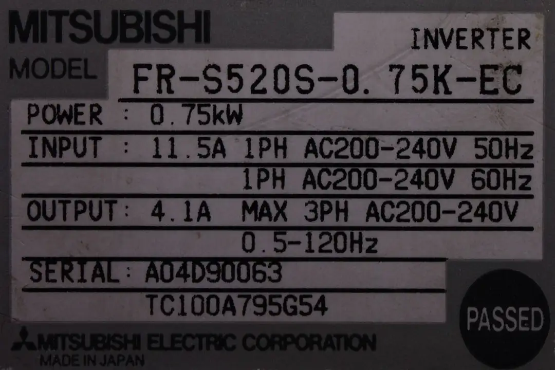 fr-s520s-0.75k-ec MITSUBISHI ELECTRIC repair