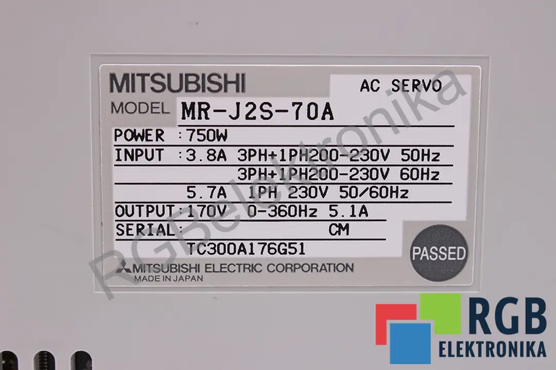 MR-J2S-70A MITSUBISHI ELECTRIC