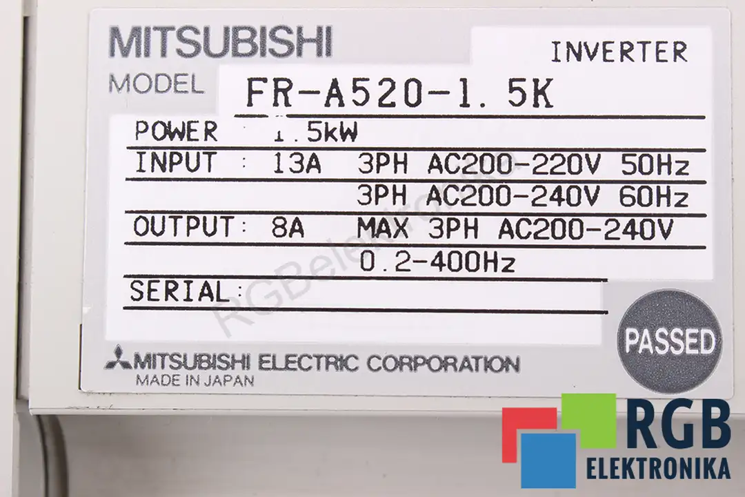 FR-A520-1.5K MITSUBISHI ELECTRIC