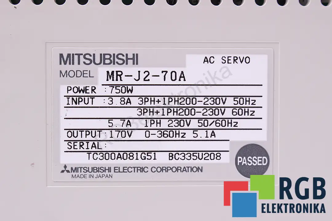 MR-J2-70A MITSUBISHI ELECTRIC