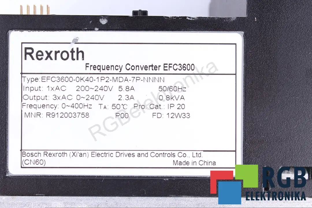 efc3600-0k40-1p2-mda-7p-nnnn BOSCH REXROTH repair
