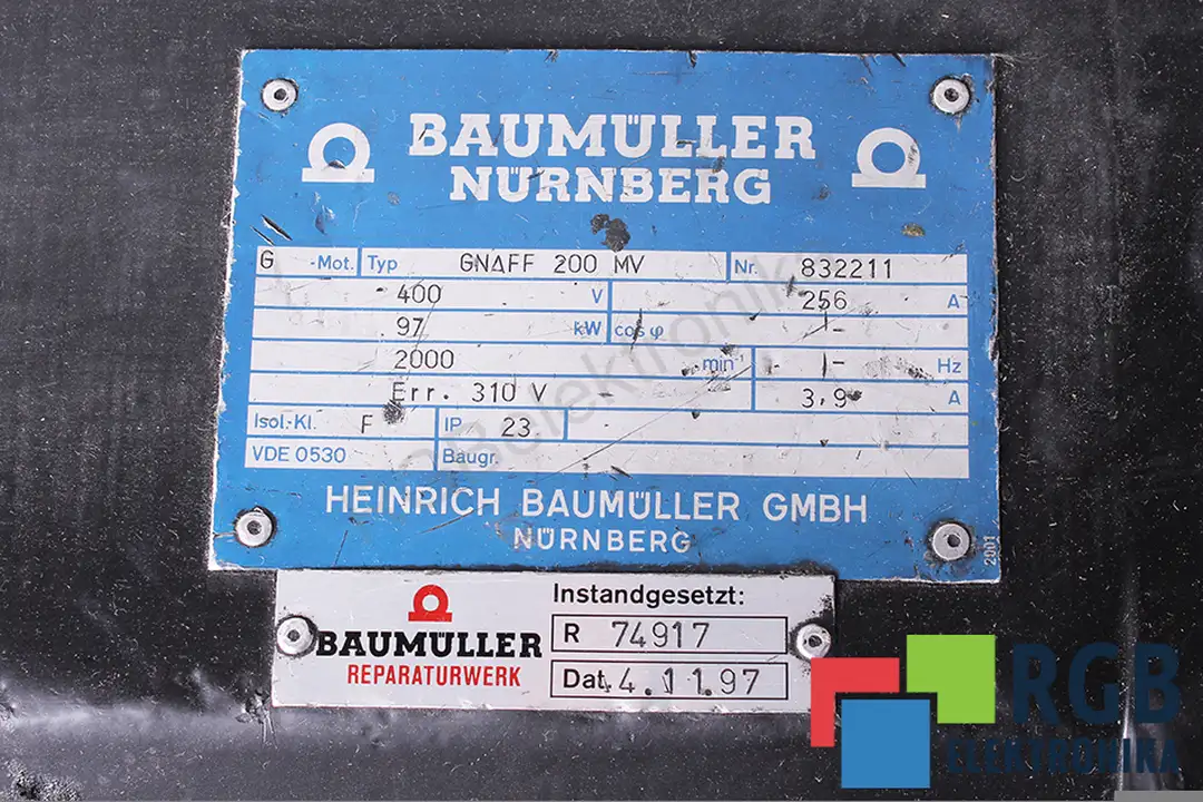 gnaff200mv BAUMULLER repair