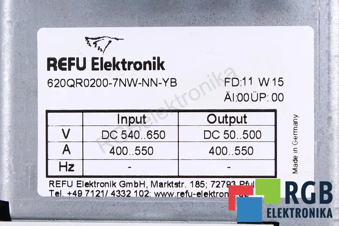 620QR0200-7NW-NN-YB REFU ELEKTRONIK