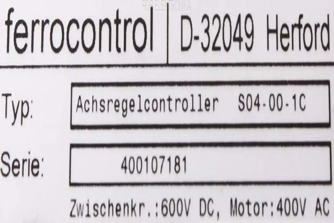 s04-00-1c FERROCONTROL repair