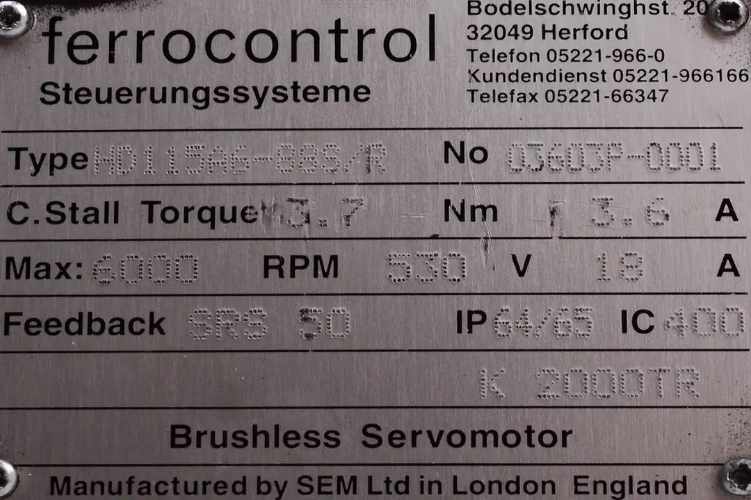 hd115a6-88s-r FERROCONTROL repair