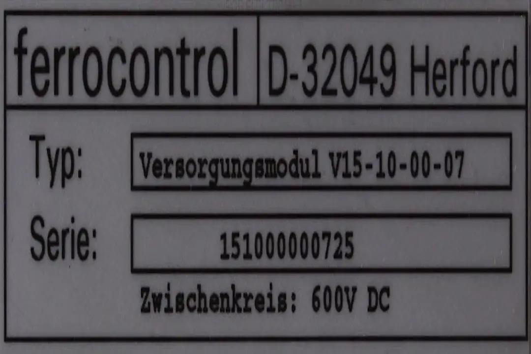 v15-10-00-07 FERROCONTROL repair