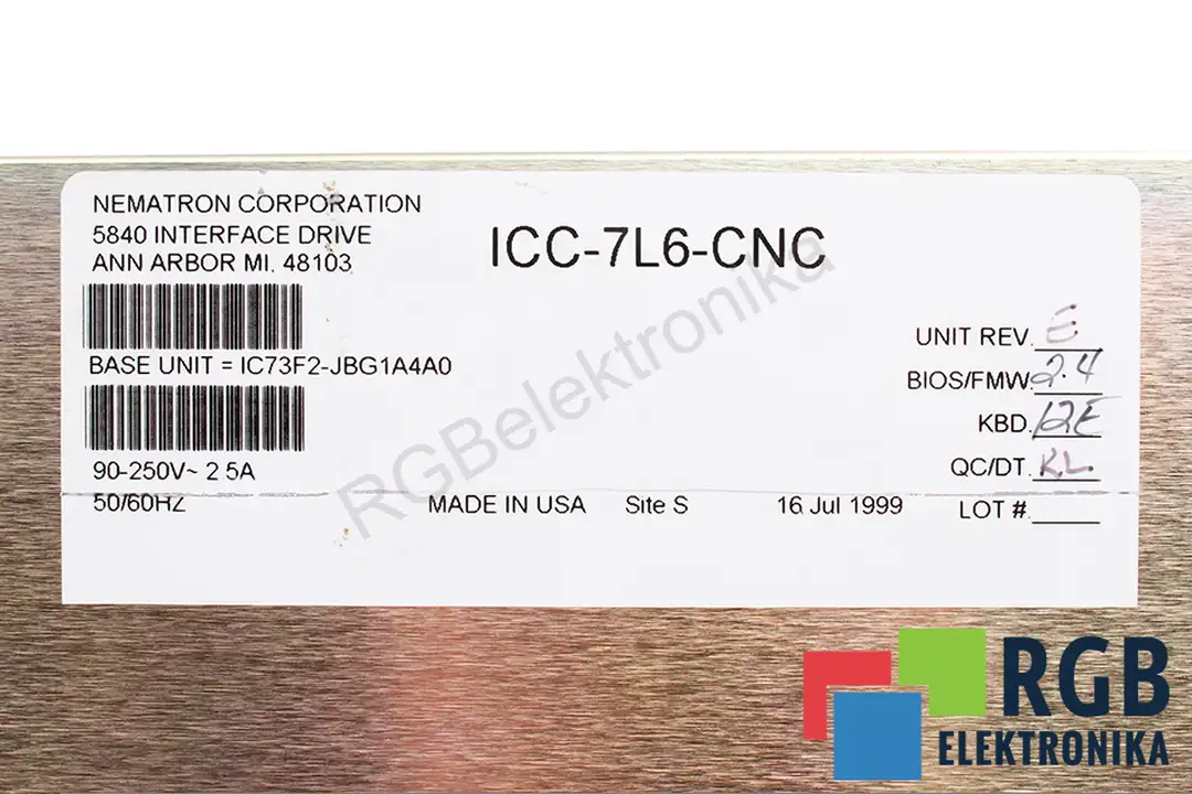 icc-7l6-cnc NEMATRON repair