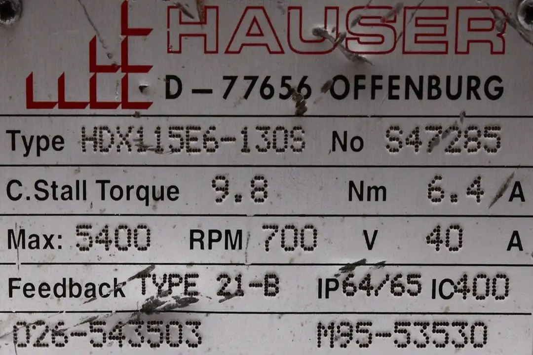 hdx115e6-130s HAUSER repair