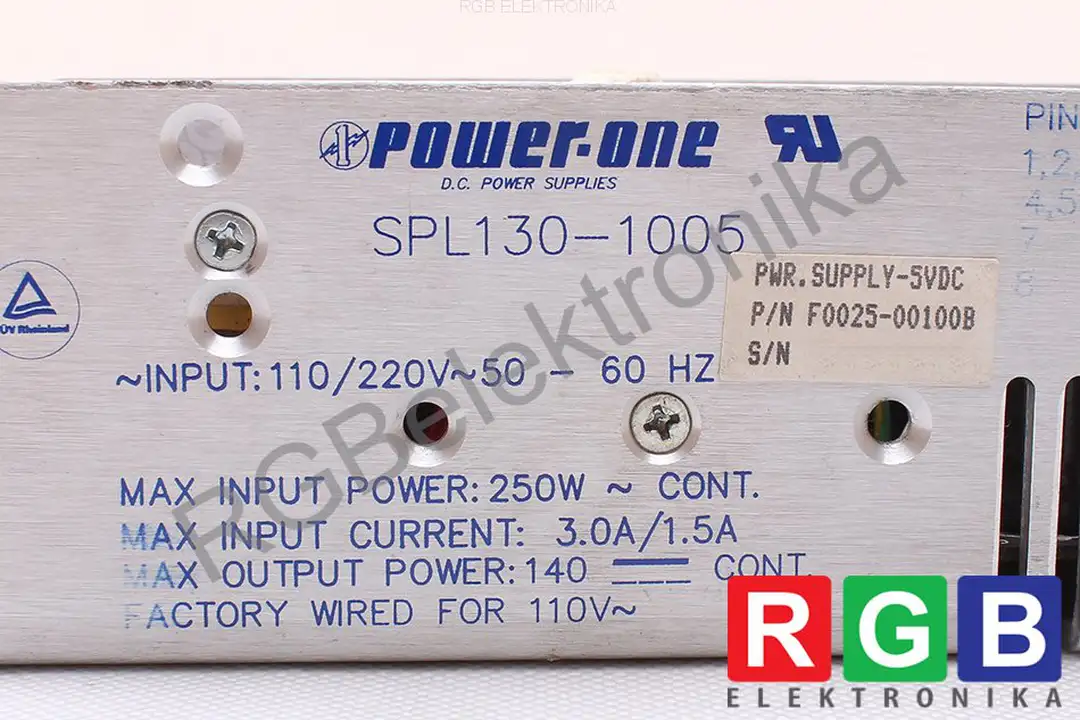 spl130-1005-f0025-00100b-d.c POWER-ONE repair