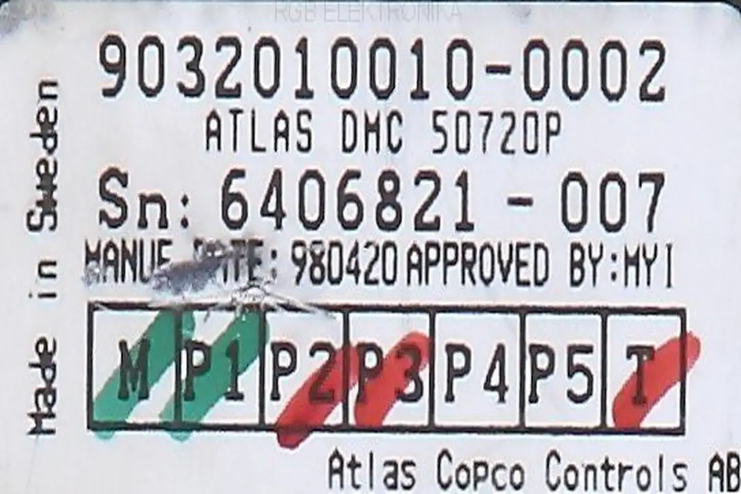 dmc-50720p ATLAS COPCO repair