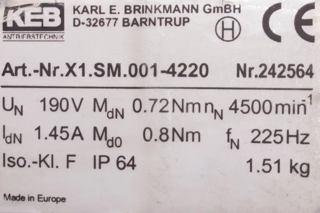 x1.sm.001-4220 KEB repair