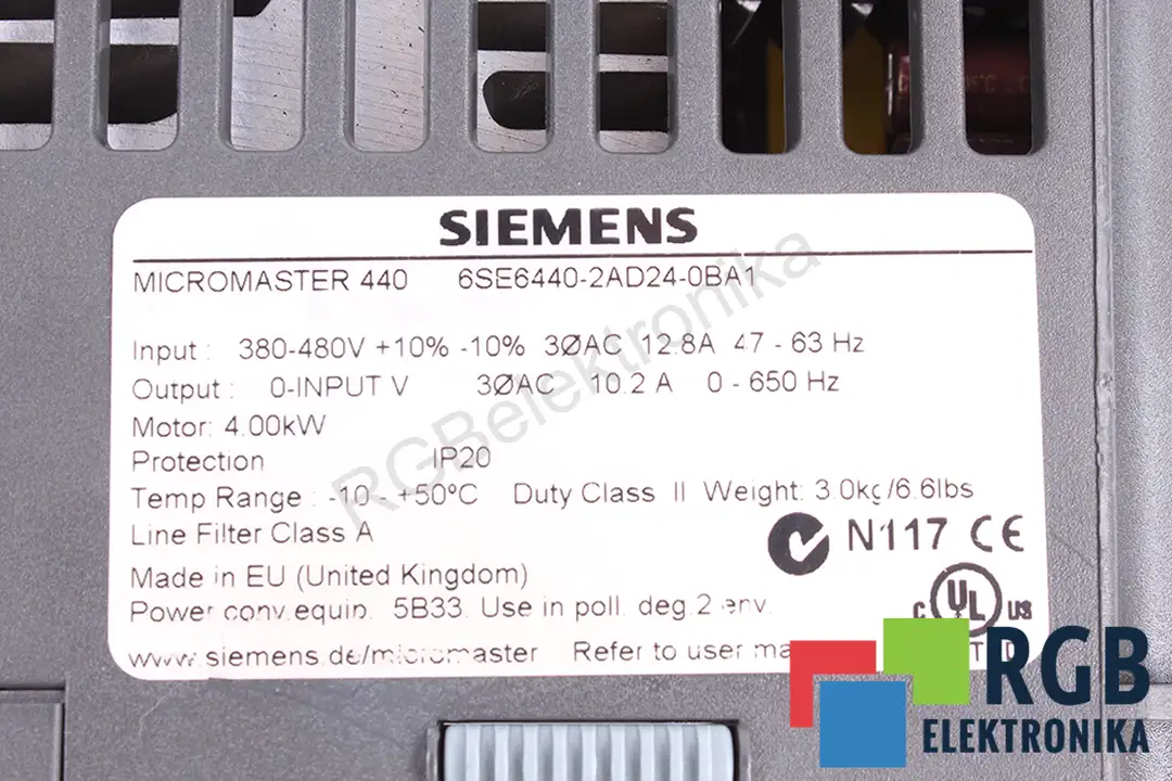 6se6440-2ad24-0ba1 SIEMENS repair