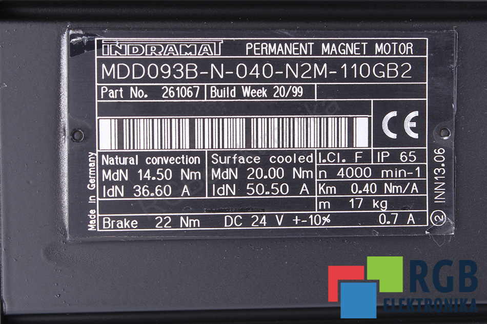 MDD093B-N-040-N2M-110GB2 INDRAMAT