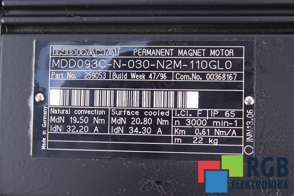 MDD093C-N-030-N2M-110GL0 INDRAMAT