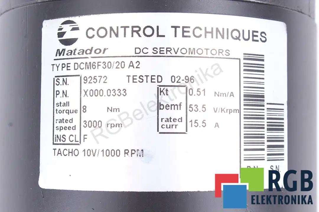 service dcm6f30-20a2 CONTROL TECHNIQUES
