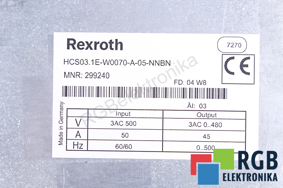 hcs03.1e-w0070-a-05-nnbn BOSCH REXROTH repair
