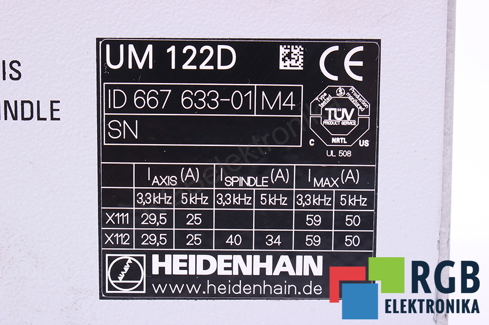 um122d_43123 HEIDENHAIN repair