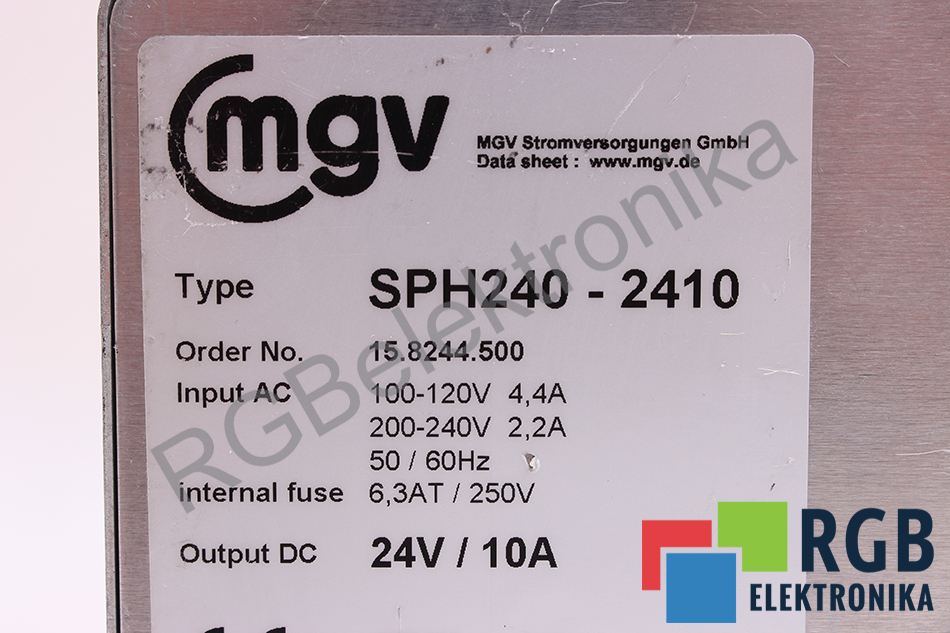 sph240-2410 MGV repair